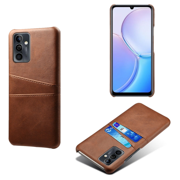 For Huawei Maimang 11 Dual Card Slots Calf Texture PC Leather Phone Case