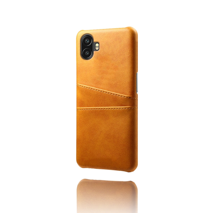 For Samsung Galaxy Xcover6 Pro Dual Card Slots Calf Texture PC Leather Phone Case