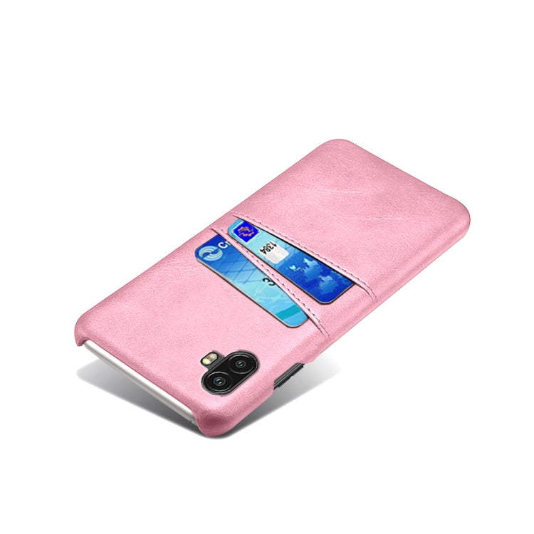For Samsung Galaxy Xcover6 Pro Dual Card Slots Calf Texture PC Leather Phone Case