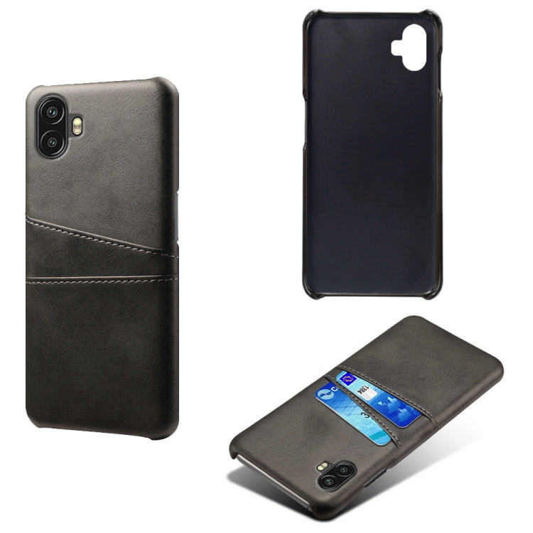 For Samsung Galaxy Xcover6 Pro Dual Card Slots Calf Texture PC Leather Phone Case