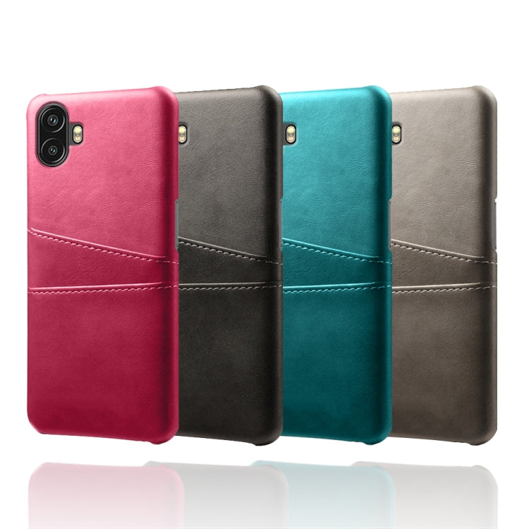 For Samsung Galaxy Xcover6 Pro Dual Card Slots Calf Texture PC Leather Phone Case