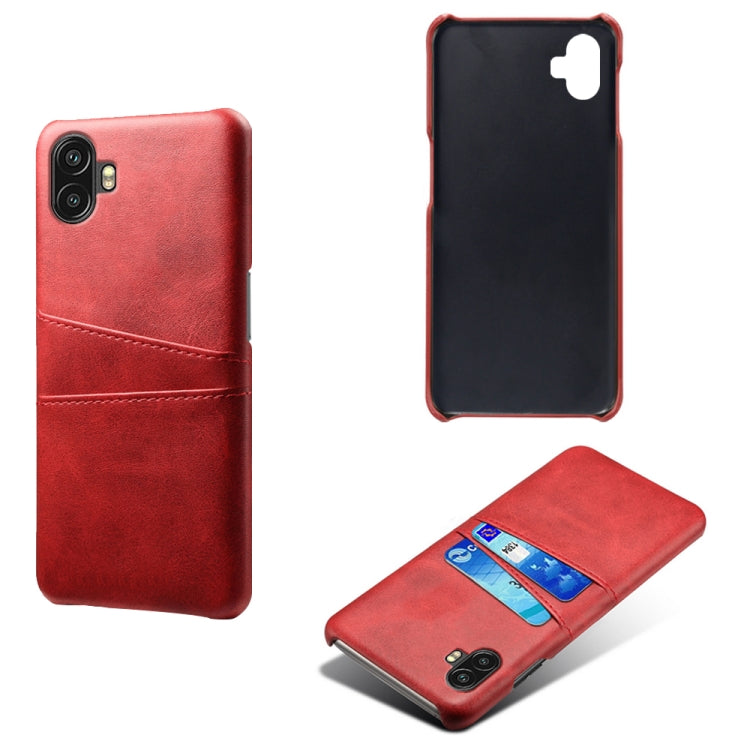 For Samsung Galaxy Xcover6 Pro Dual Card Slots Calf Texture PC Leather Phone Case