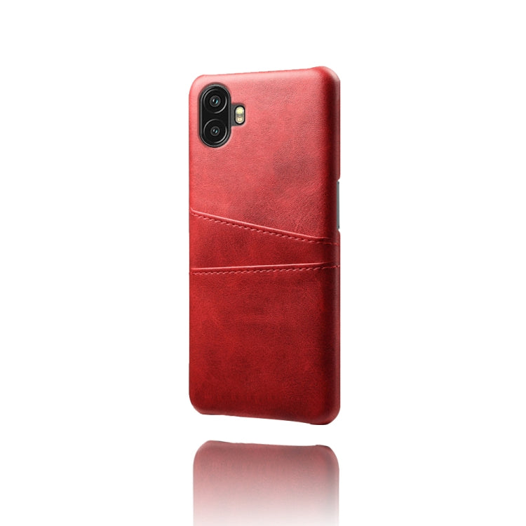 For Samsung Galaxy Xcover6 Pro Dual Card Slots Calf Texture PC Leather Phone Case