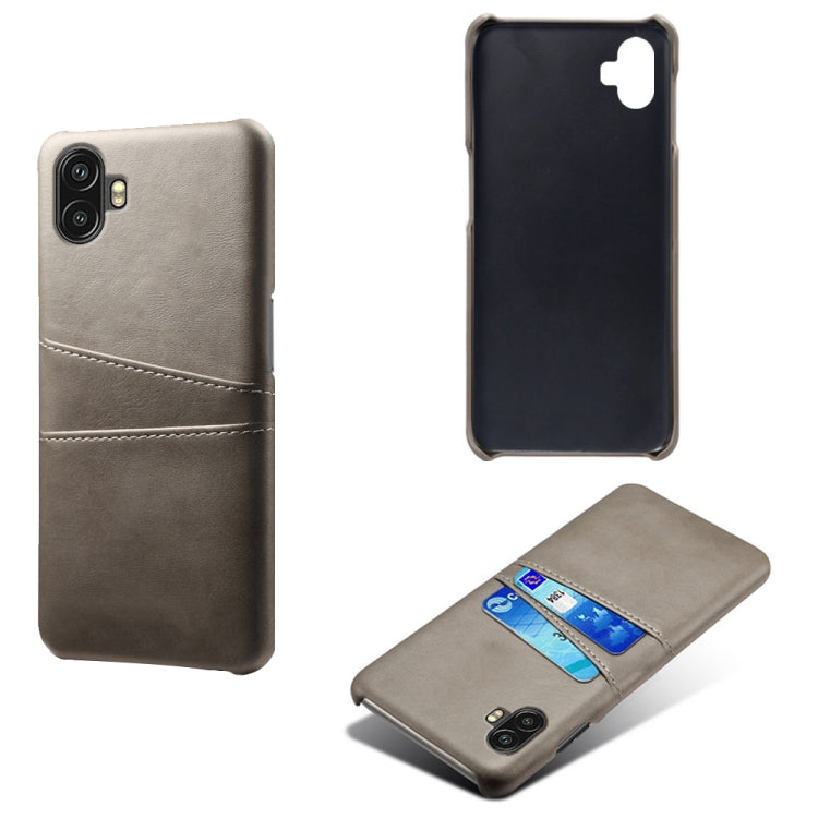 For Samsung Galaxy Xcover6 Pro Dual Card Slots Calf Texture PC Leather Phone Case