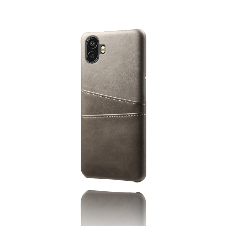 For Samsung Galaxy Xcover6 Pro Dual Card Slots Calf Texture PC Leather Phone Case