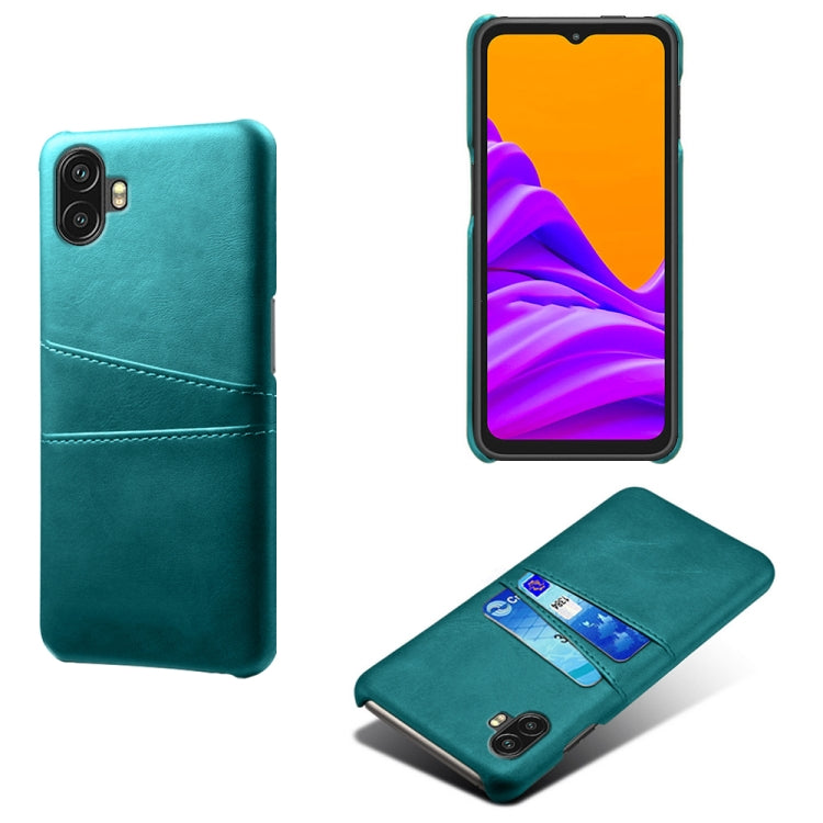 For Samsung Galaxy Xcover6 Pro Dual Card Slots Calf Texture PC Leather Phone Case