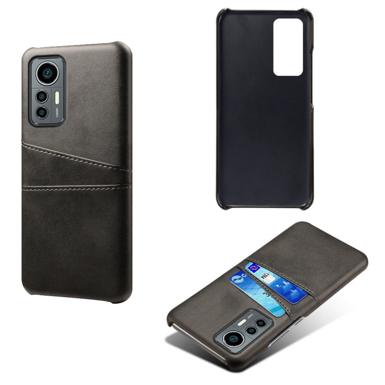 For Xiaomi 12 Lite Eurasian Dual Card Slots Calf Texture PC Leather Phone Case