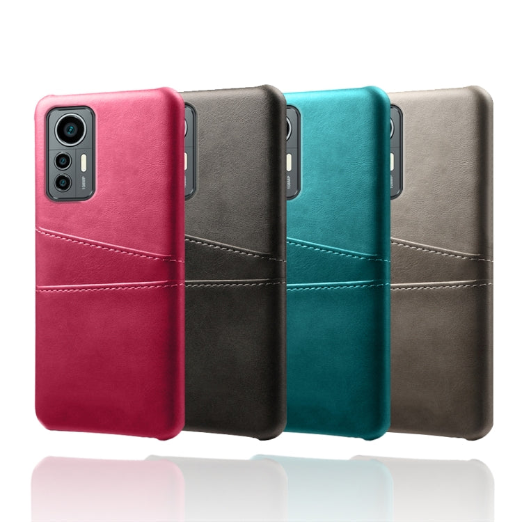 For Xiaomi 12 Lite Eurasian Dual Card Slots Calf Texture PC Leather Phone Case