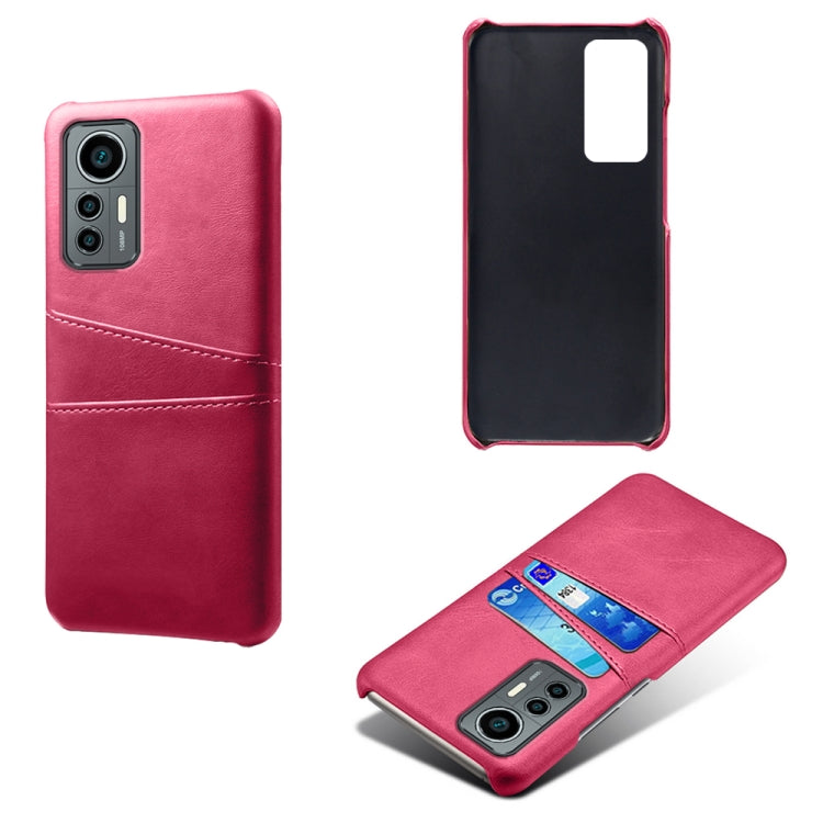 For Xiaomi 12 Lite Eurasian Dual Card Slots Calf Texture PC Leather Phone Case