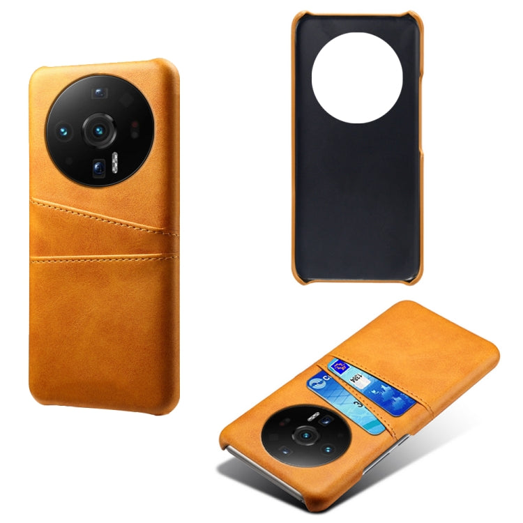 For Xiaomi 12S Ultra Dual Card Slots Calf Texture PC Leather Phone Case