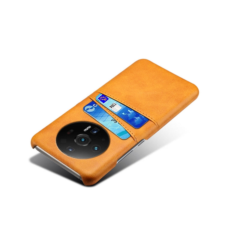 For Xiaomi 12S Ultra Dual Card Slots Calf Texture PC Leather Phone Case