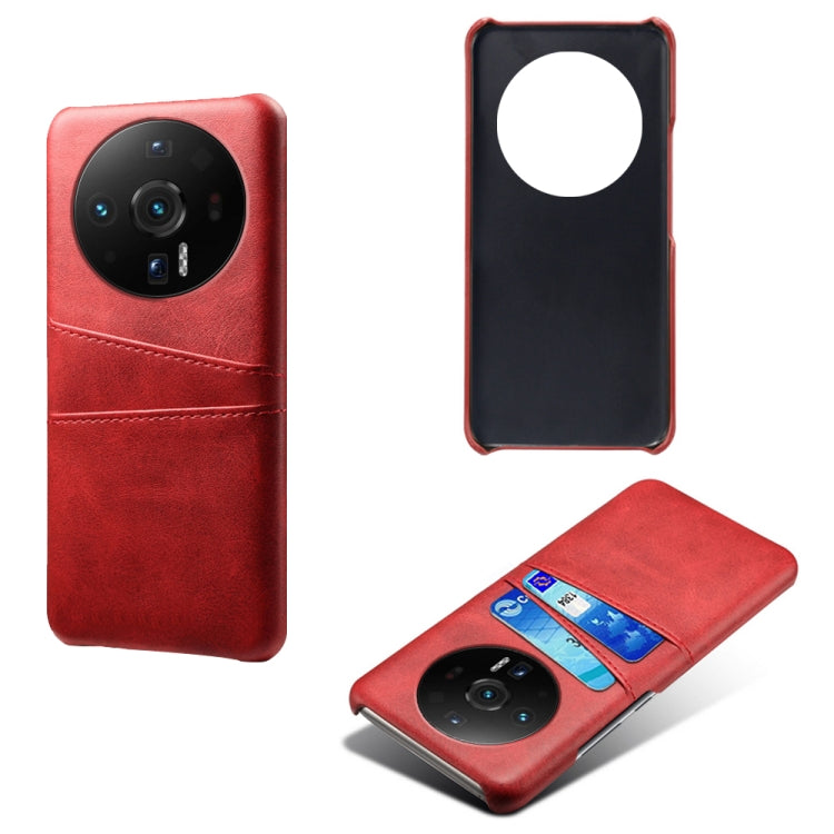 For Xiaomi 12S Ultra Dual Card Slots Calf Texture PC Leather Phone Case