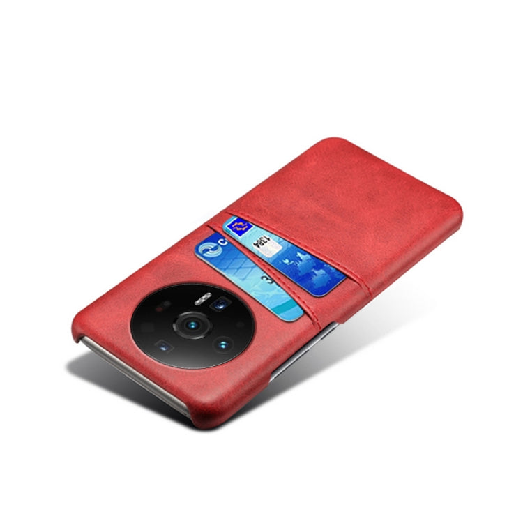 For Xiaomi 12S Ultra Dual Card Slots Calf Texture PC Leather Phone Case