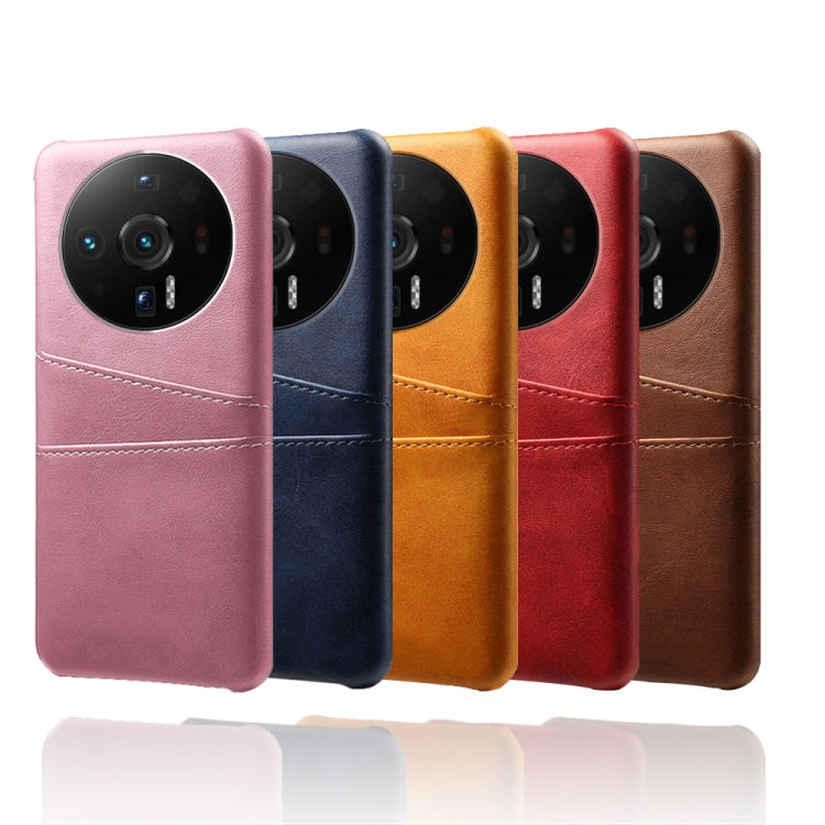 For Xiaomi 12S Ultra Dual Card Slots Calf Texture PC Leather Phone Case