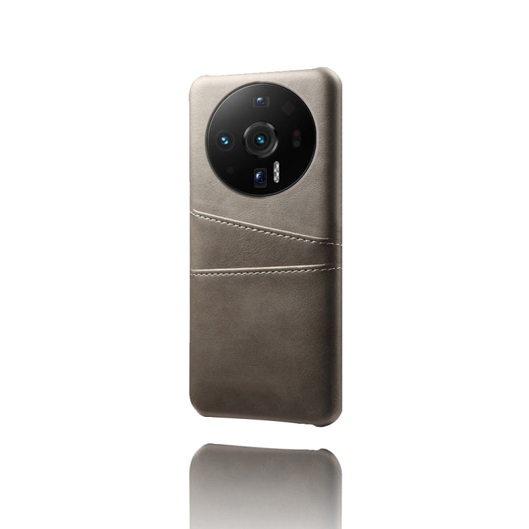 For Xiaomi 12S Ultra Dual Card Slots Calf Texture PC Leather Phone Case