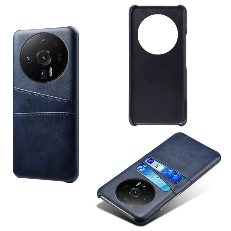 For Xiaomi 12S Ultra Dual Card Slots Calf Texture PC Leather Phone Case