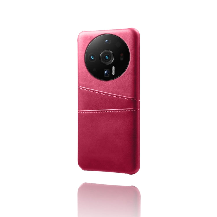 For Xiaomi 12S Ultra Dual Card Slots Calf Texture PC Leather Phone Case