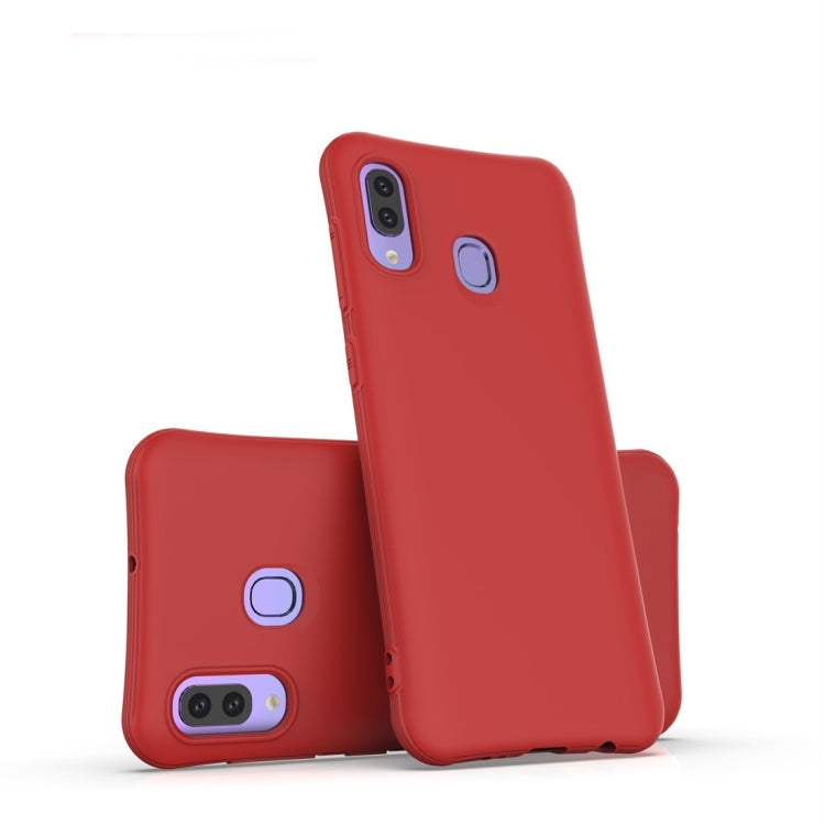 For Galaxy A30 / A20 Solid Color TPU Slim Shockproof Protective Case