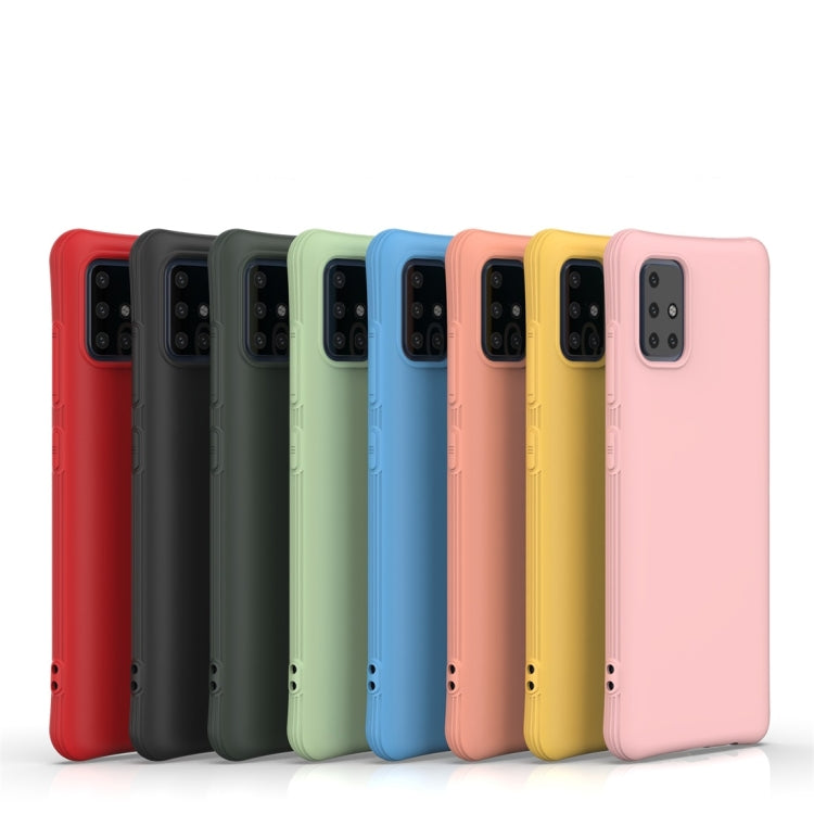 For Galaxy A51 Solid Color TPU Slim Shockproof Protective Case