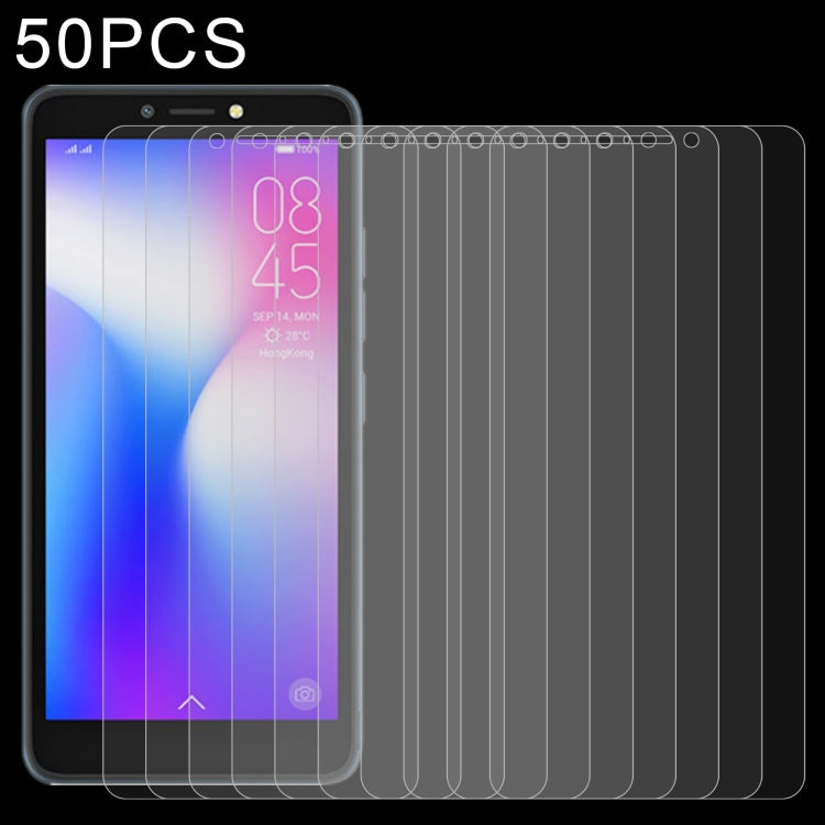 50 PCS 0.26mm 9H 2.5D Tempered Glass Film For TECNO Pop 2