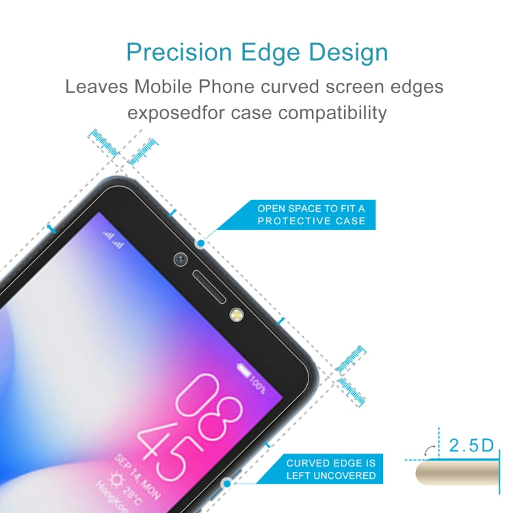 50 PCS 0.26mm 9H 2.5D Tempered Glass Film For TECNO Pop 2
