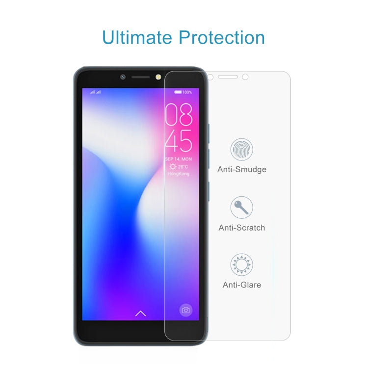 50 PCS 0.26mm 9H 2.5D Tempered Glass Film For TECNO Pop 2