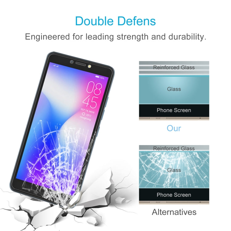 50 PCS 0.26mm 9H 2.5D Tempered Glass Film For TECNO Pop 2