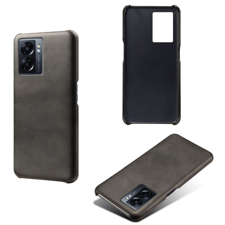 For OPPO A57 5G Calf Texture PC + PU Phone Case