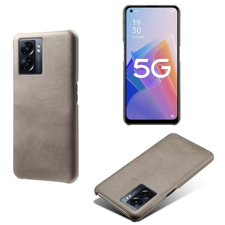 For OPPO A57 5G Calf Texture PC + PU Phone Case
