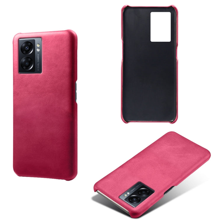 For OPPO A57 5G Calf Texture PC + PU Phone Case