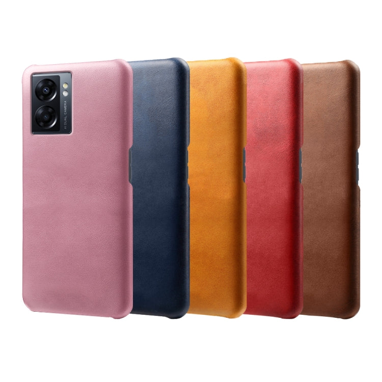 For OPPO A57 5G Calf Texture PC + PU Phone Case