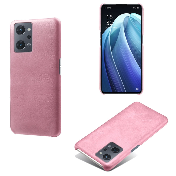 For OPPO Reno7 A Calf Texture PC + PU Phone Case