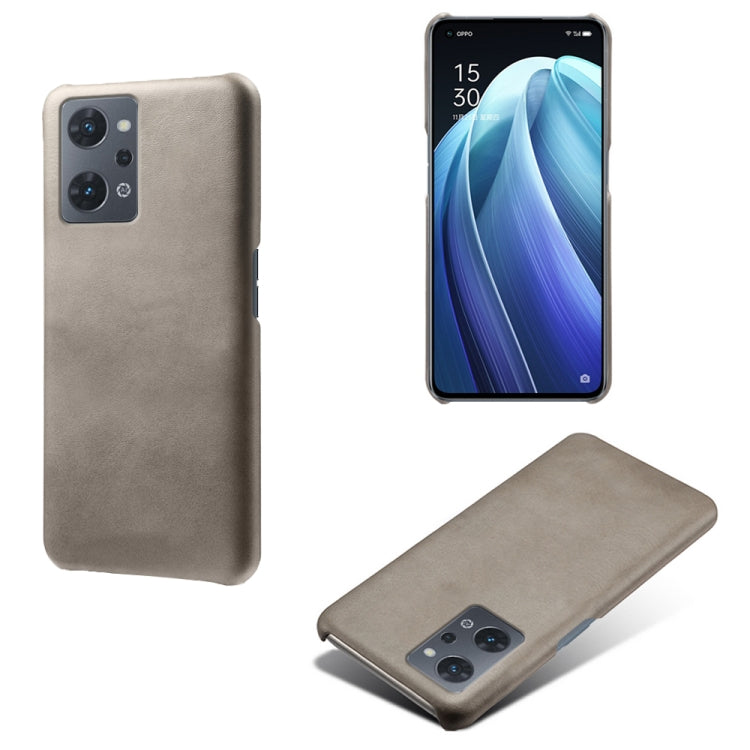 For OPPO Reno7 A Calf Texture PC + PU Phone Case