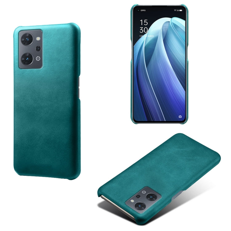 For OPPO Reno7 A Calf Texture PC + PU Phone Case