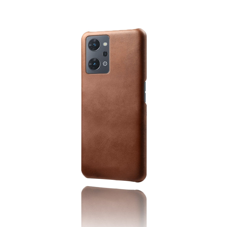 For OPPO Reno7 A Calf Texture PC + PU Phone Case