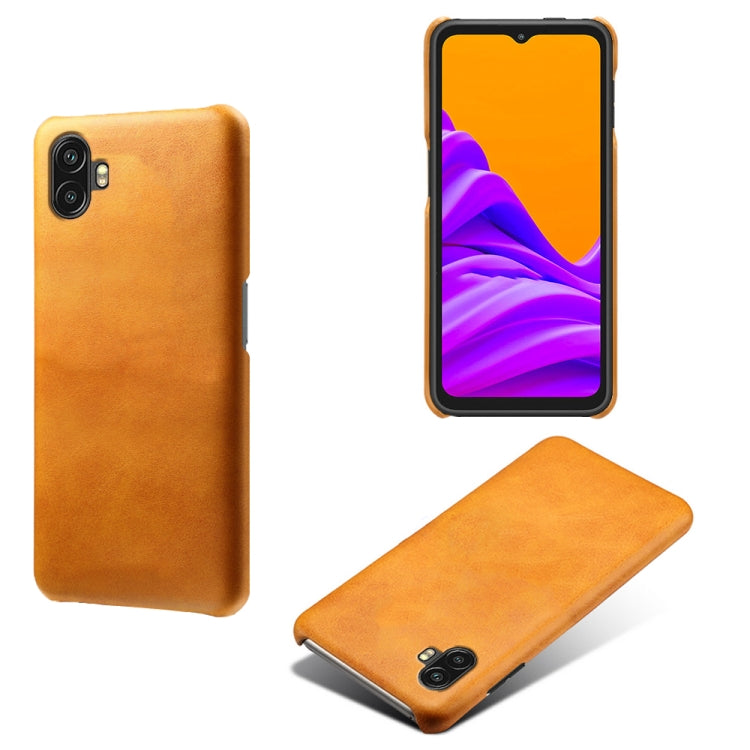 For Samsung Galaxy Xcover6 Pro Calf Texture PC + PU Phone Case