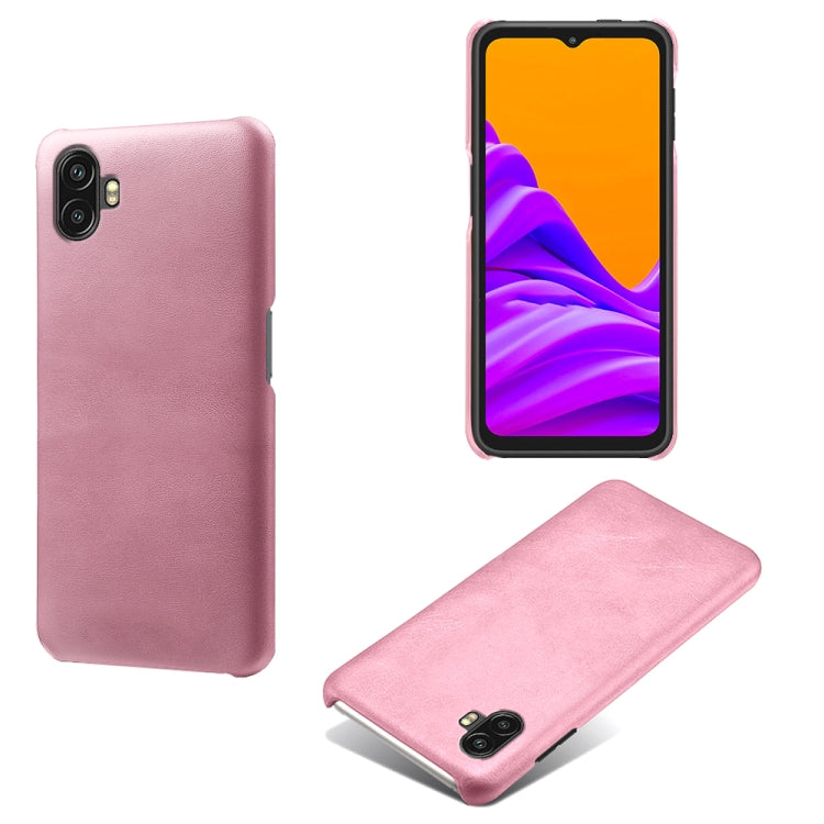 For Samsung Galaxy Xcover6 Pro Calf Texture PC + PU Phone Case