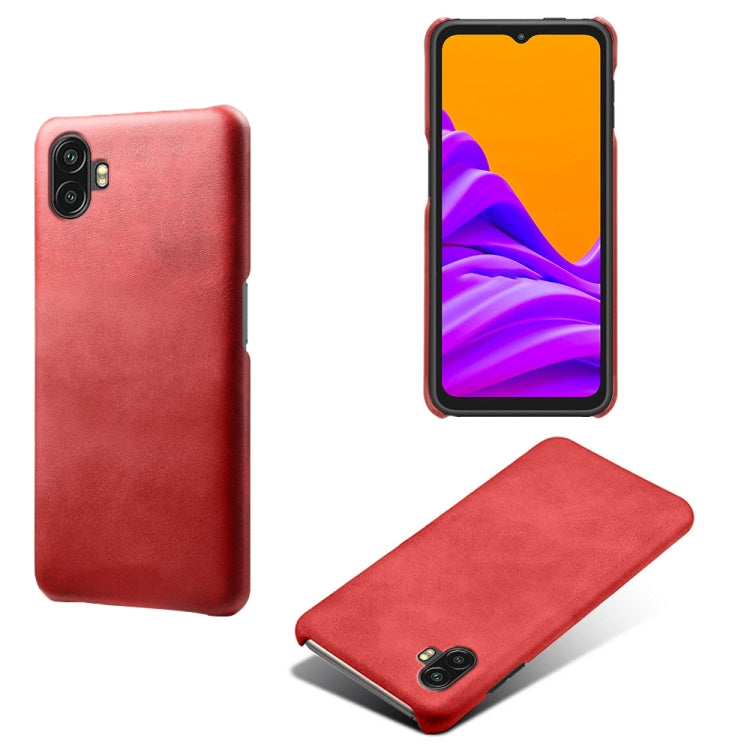 For Samsung Galaxy Xcover6 Pro Calf Texture PC + PU Phone Case