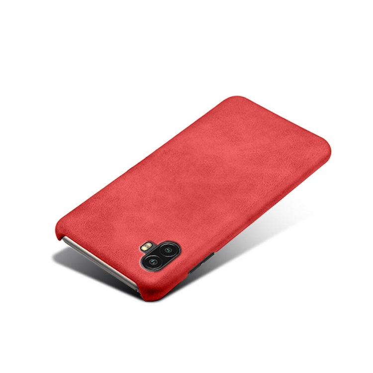 For Samsung Galaxy Xcover6 Pro Calf Texture PC + PU Phone Case