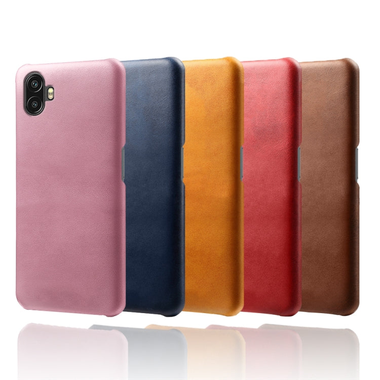 For Samsung Galaxy Xcover6 Pro Calf Texture PC + PU Phone Case