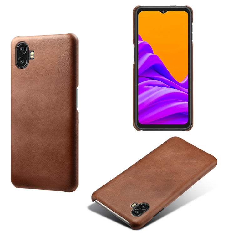 For Samsung Galaxy Xcover6 Pro Calf Texture PC + PU Phone Case