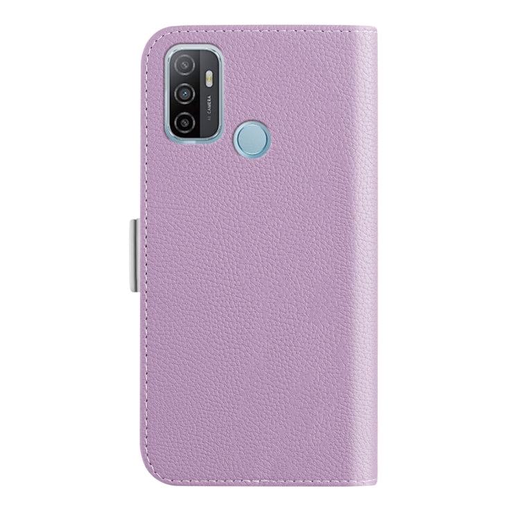 For OPPO A53s 4G Candy Color Litchi Texture Leather Phone Case