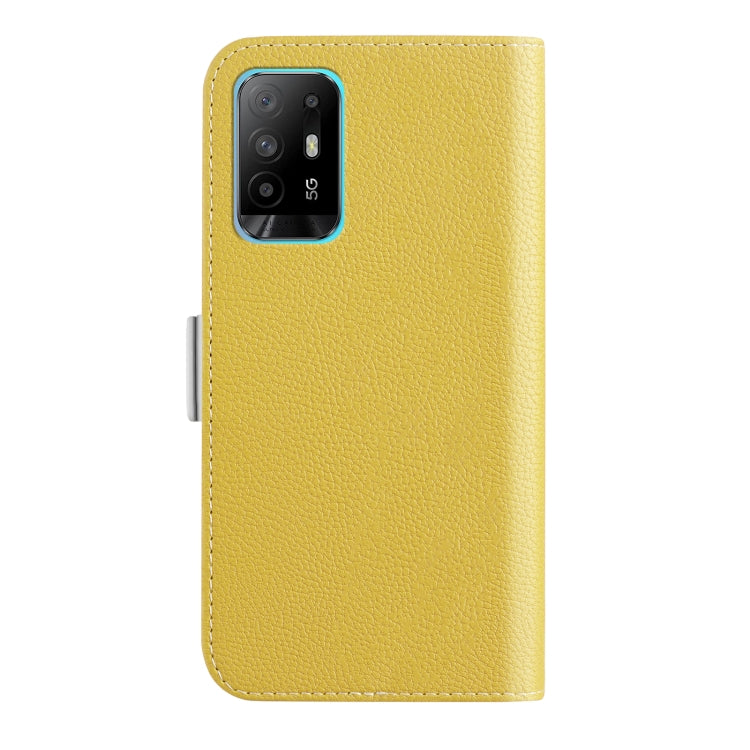 For OPPO A94 5G Candy Color Litchi Texture Leather Phone Case
