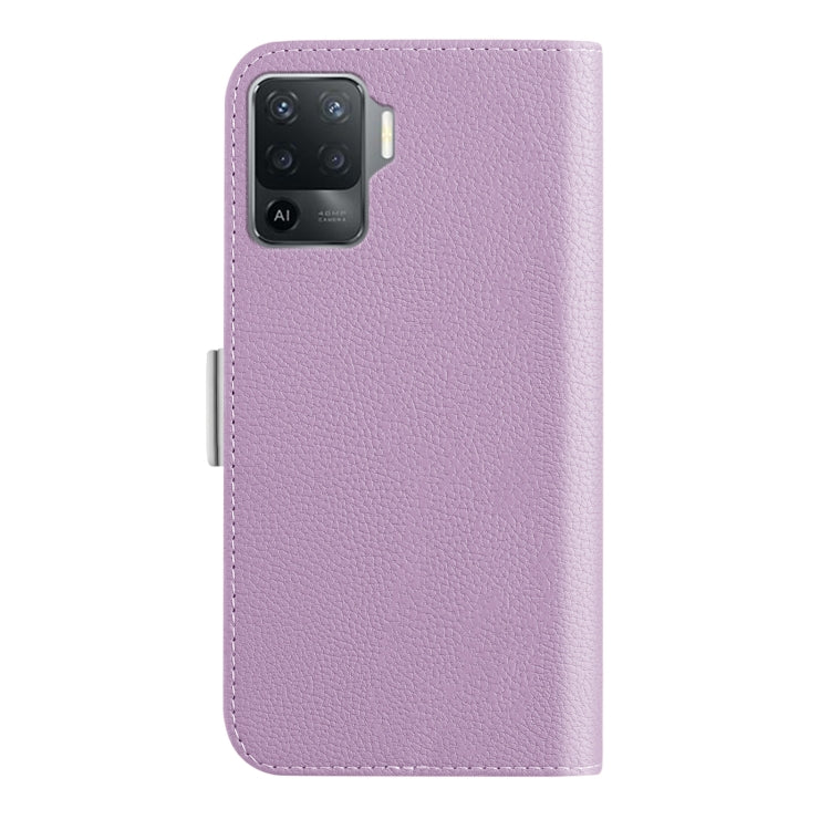 For OPPO A94 4G Candy Color Litchi Texture Leather Phone Case