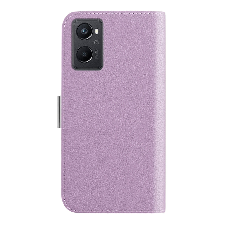 For OPPO A96 Foreign Candy Color Litchi Texture Leather Phone Case