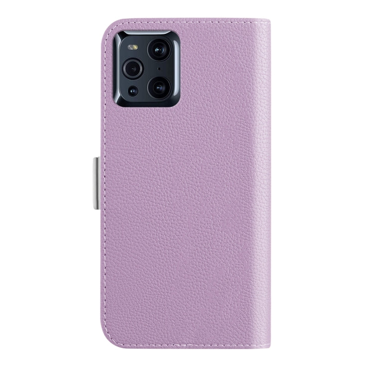 For OPPO Find X3 Candy Color Litchi Texture Leather Phone Case