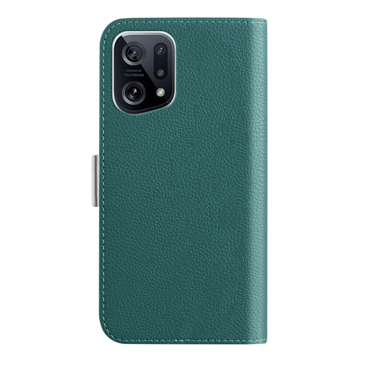 For OPPO Find X5 Candy Color Litchi Texture Leather Phone Case