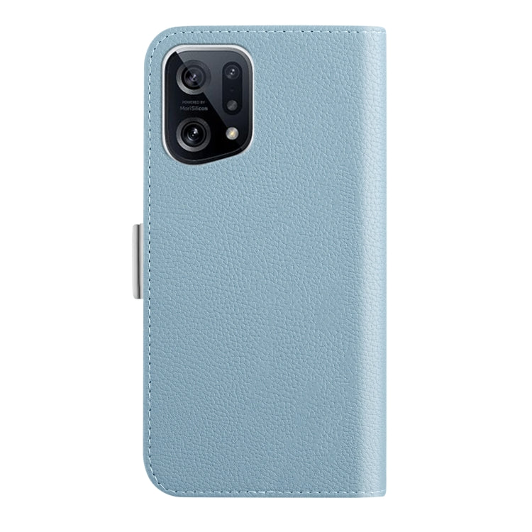 For OPPO Find X5 Candy Color Litchi Texture Leather Phone Case