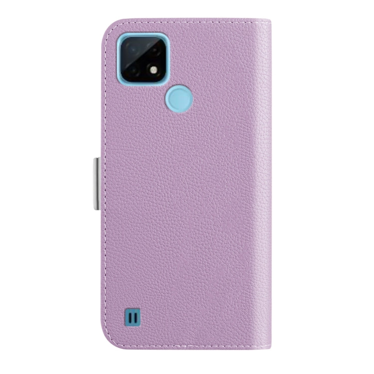 For OPPO Realme C21 Candy Color Litchi Texture Leather Phone Case