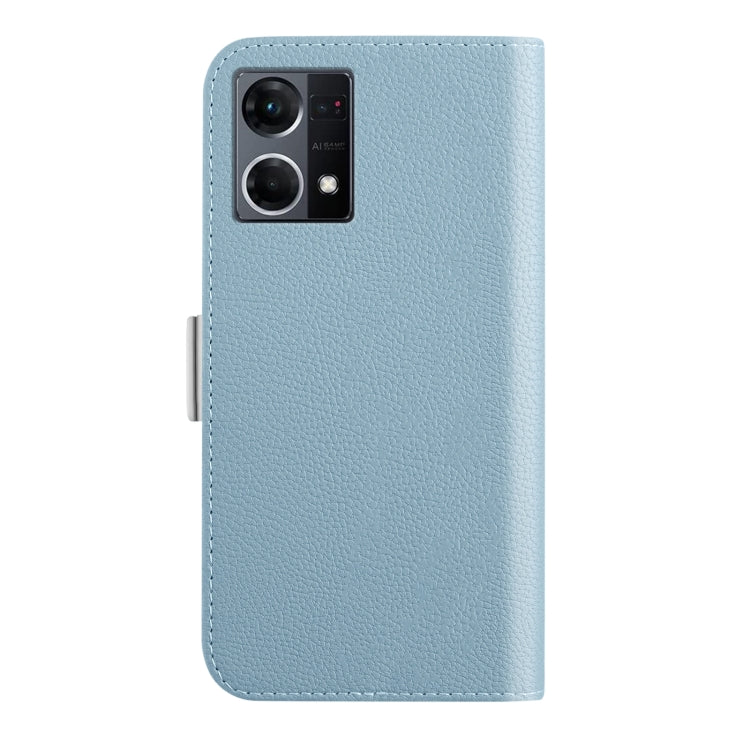 For OPPO Reno7 4G Foreign Candy Color Litchi Texture Leather Phone Case